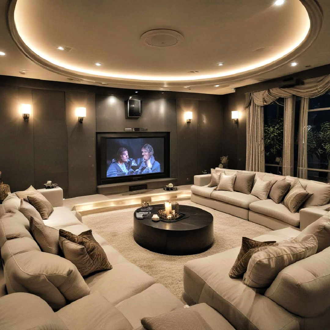 luxurious sunken theater