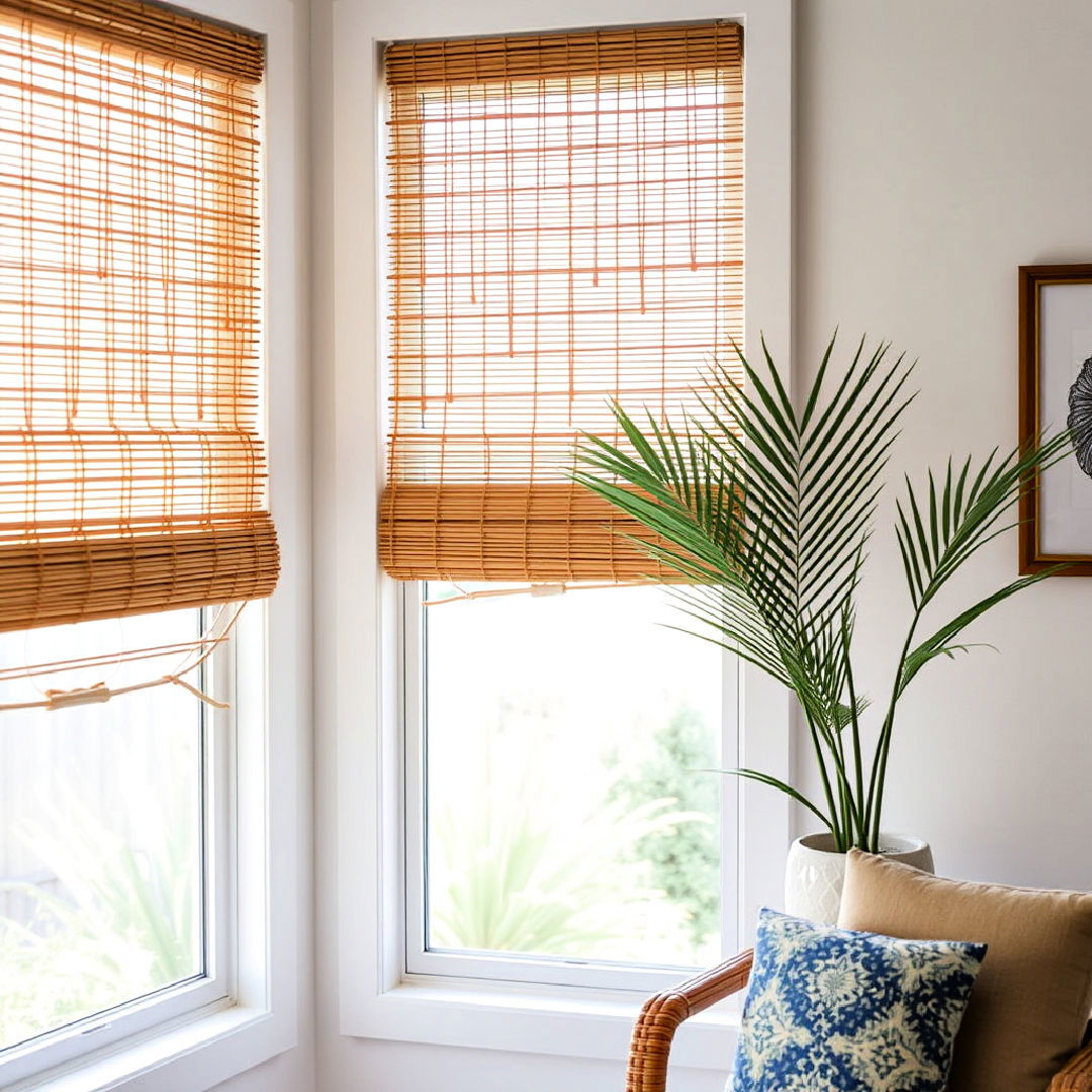 matchstick blinds for tropical vibes