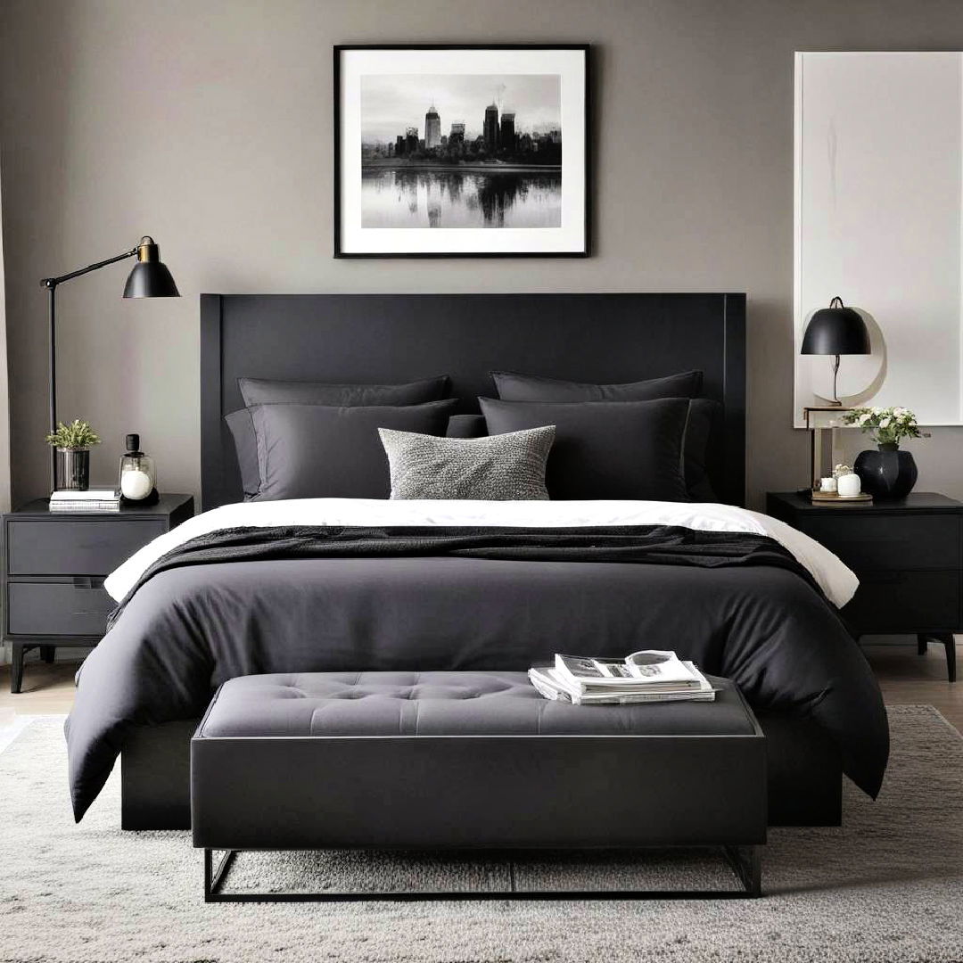 matte black furniture for modern elegance