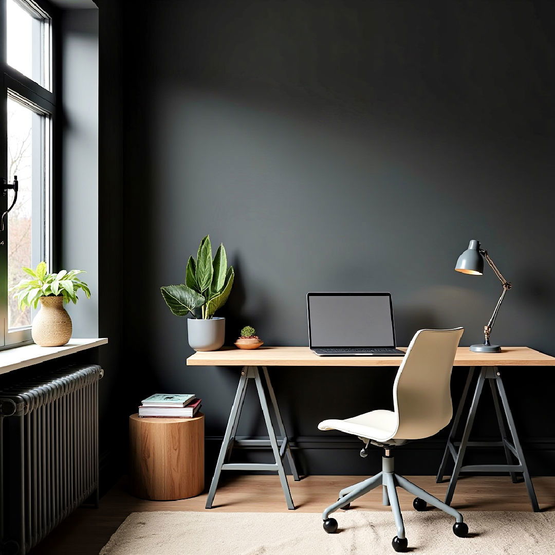 matte black walls for a bold statement