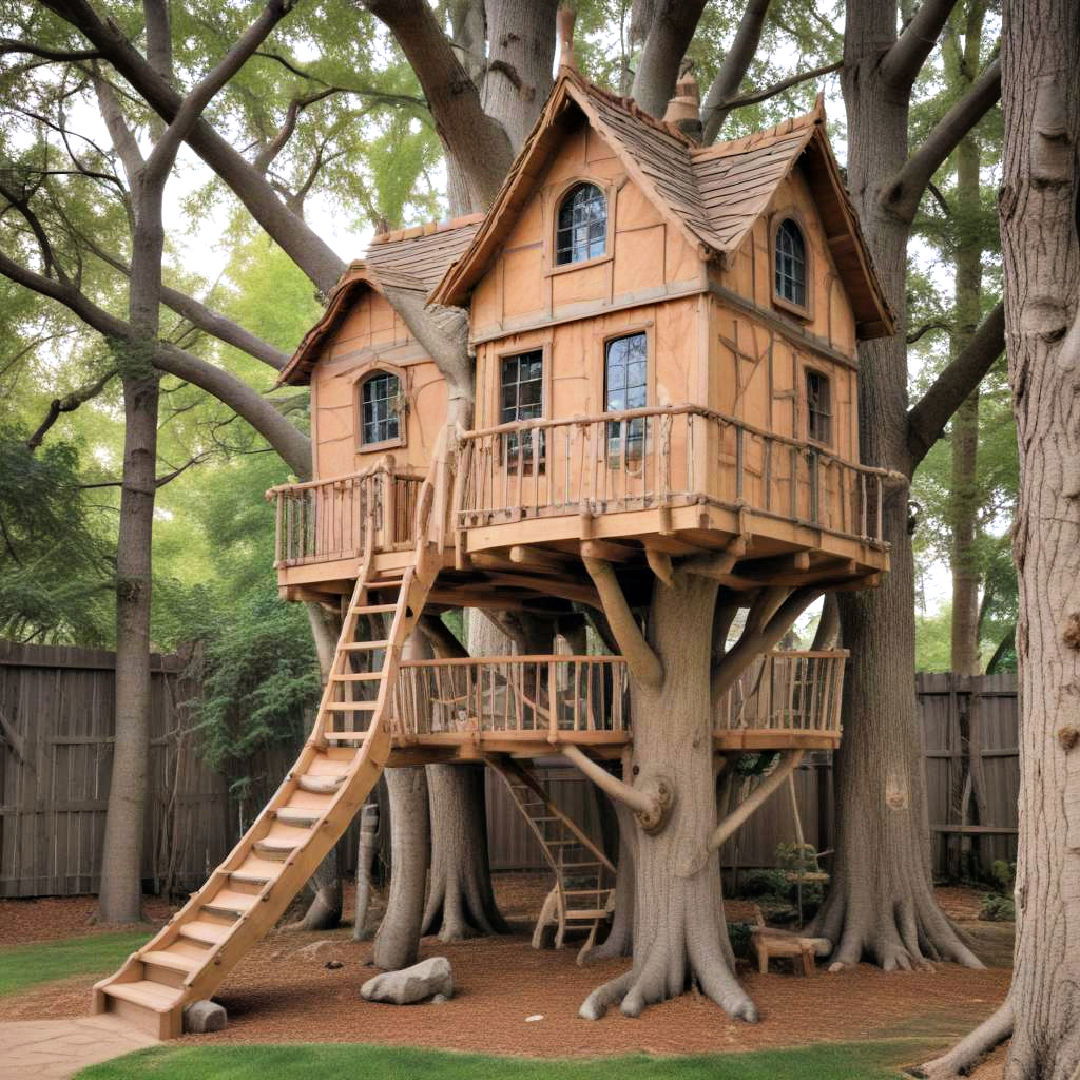 medieval fortress treehouse