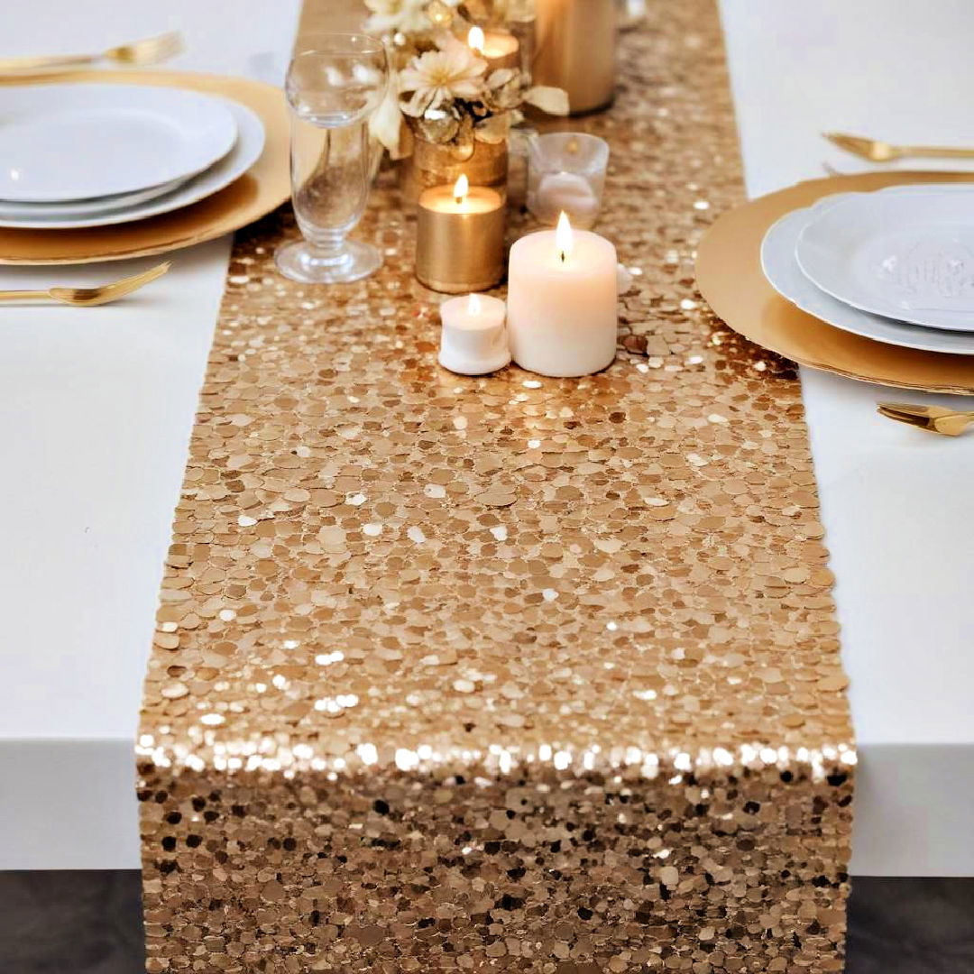 metallic sequin runner