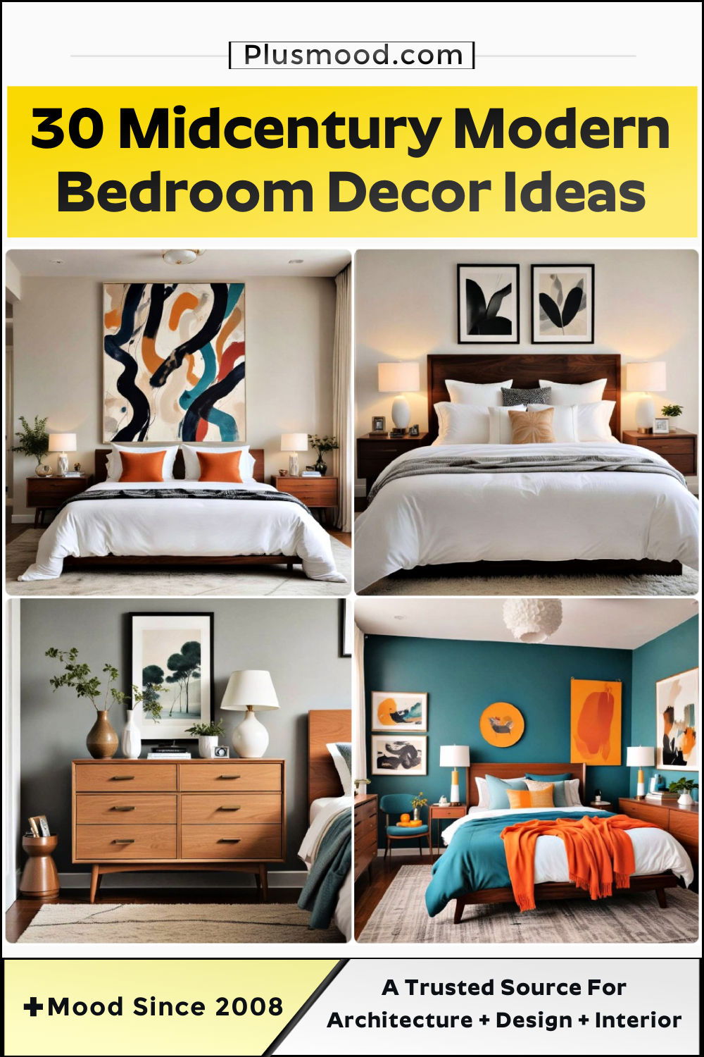 midcentury modern bedroom decorating ideas and inspiration