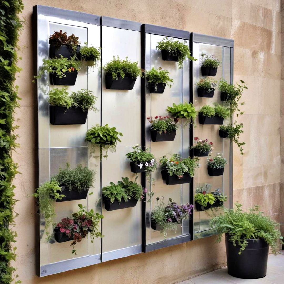 mirror planter garden