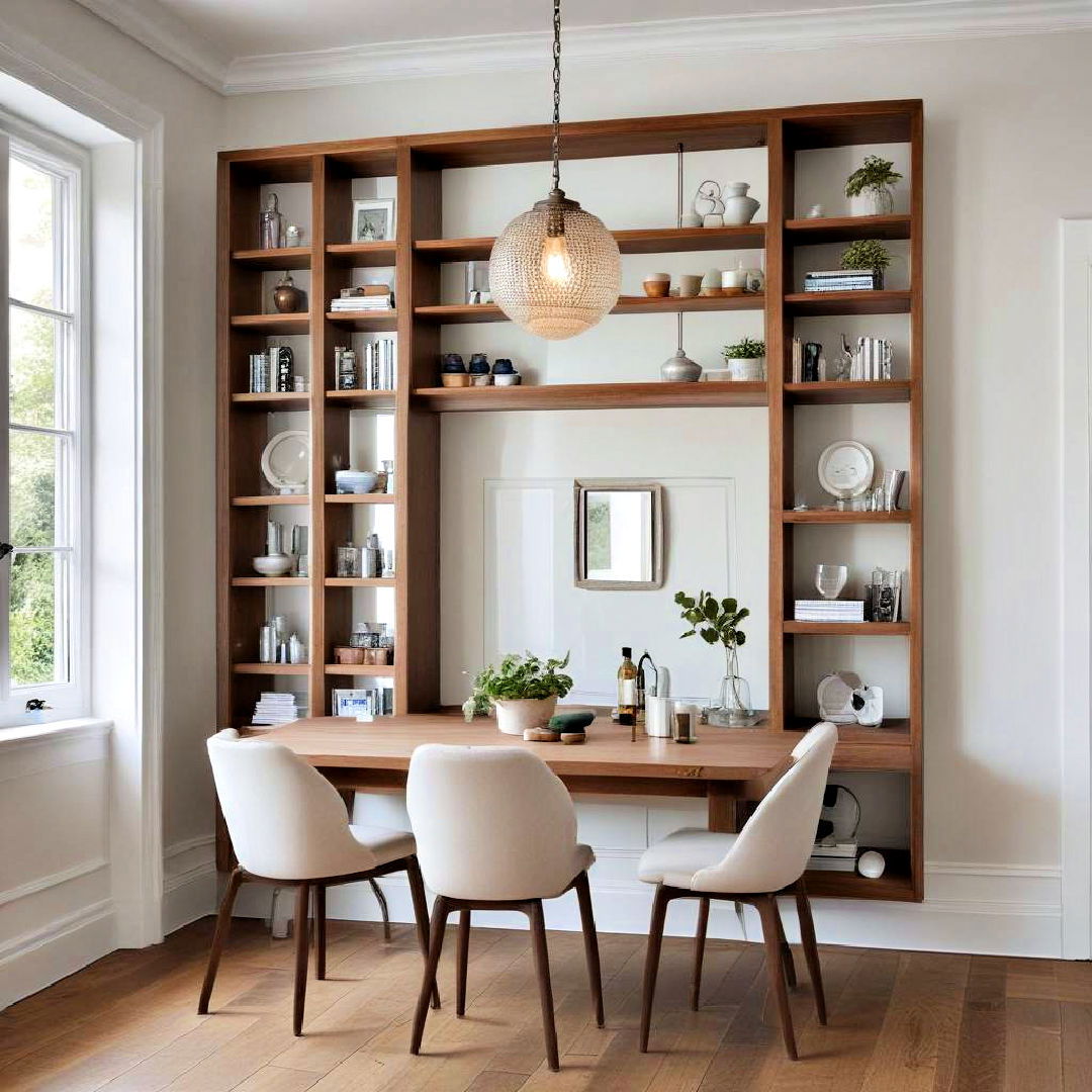 mirror with built in shelves for functionality