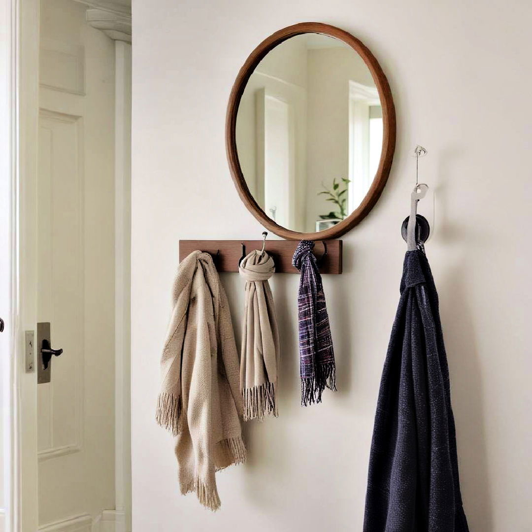 mirror with hooks