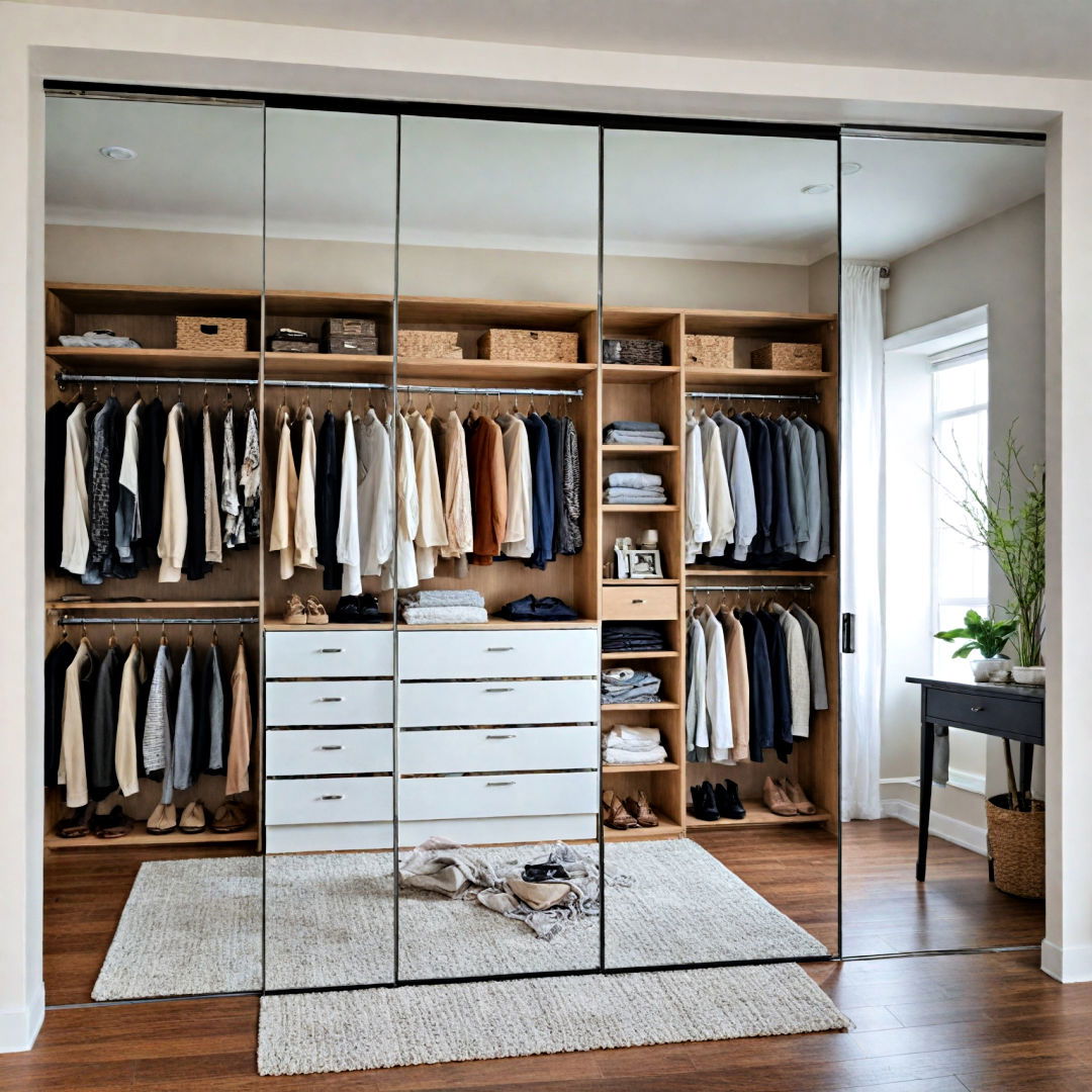 mirrored closet doors