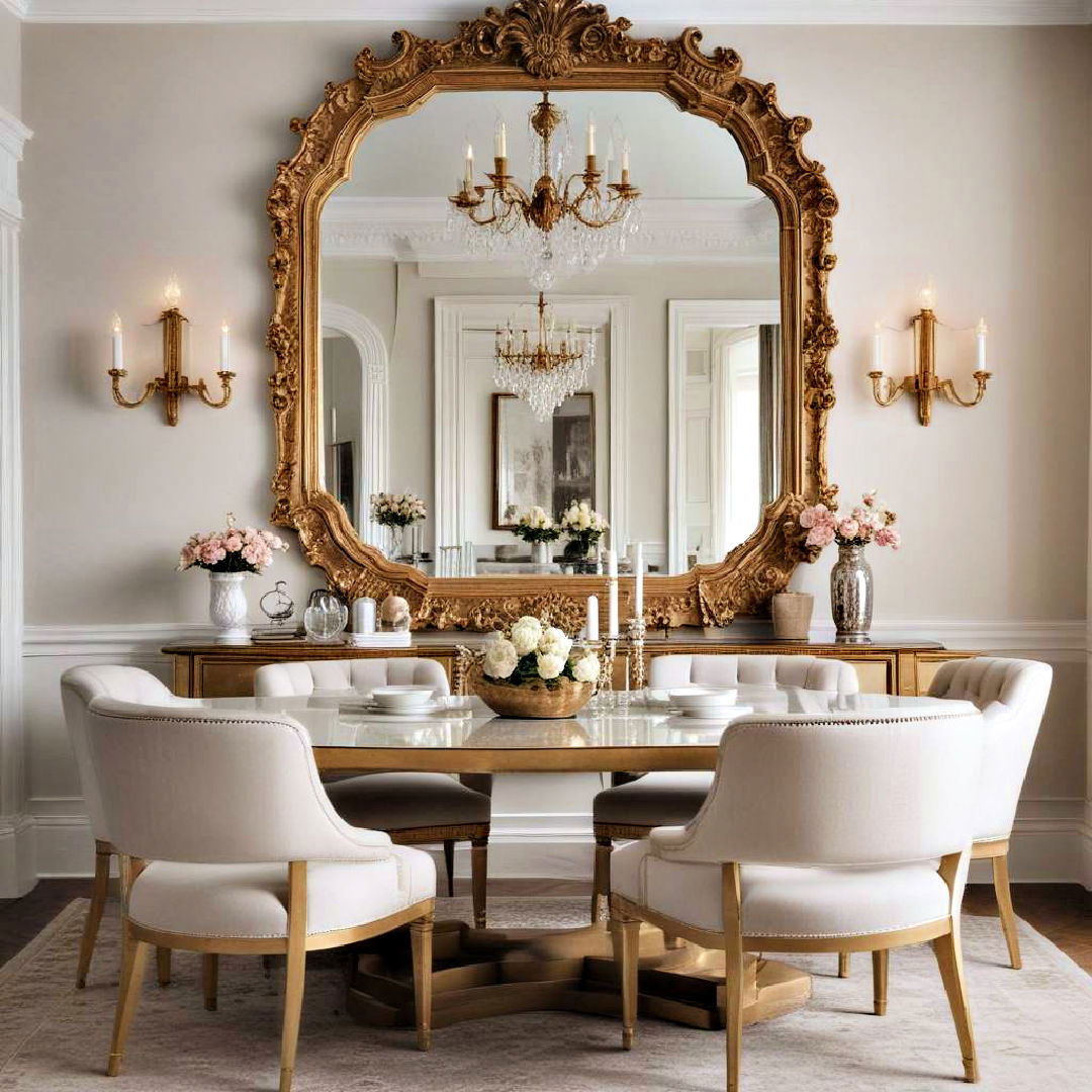 mirrors with antique gold frames for a luxe appeal