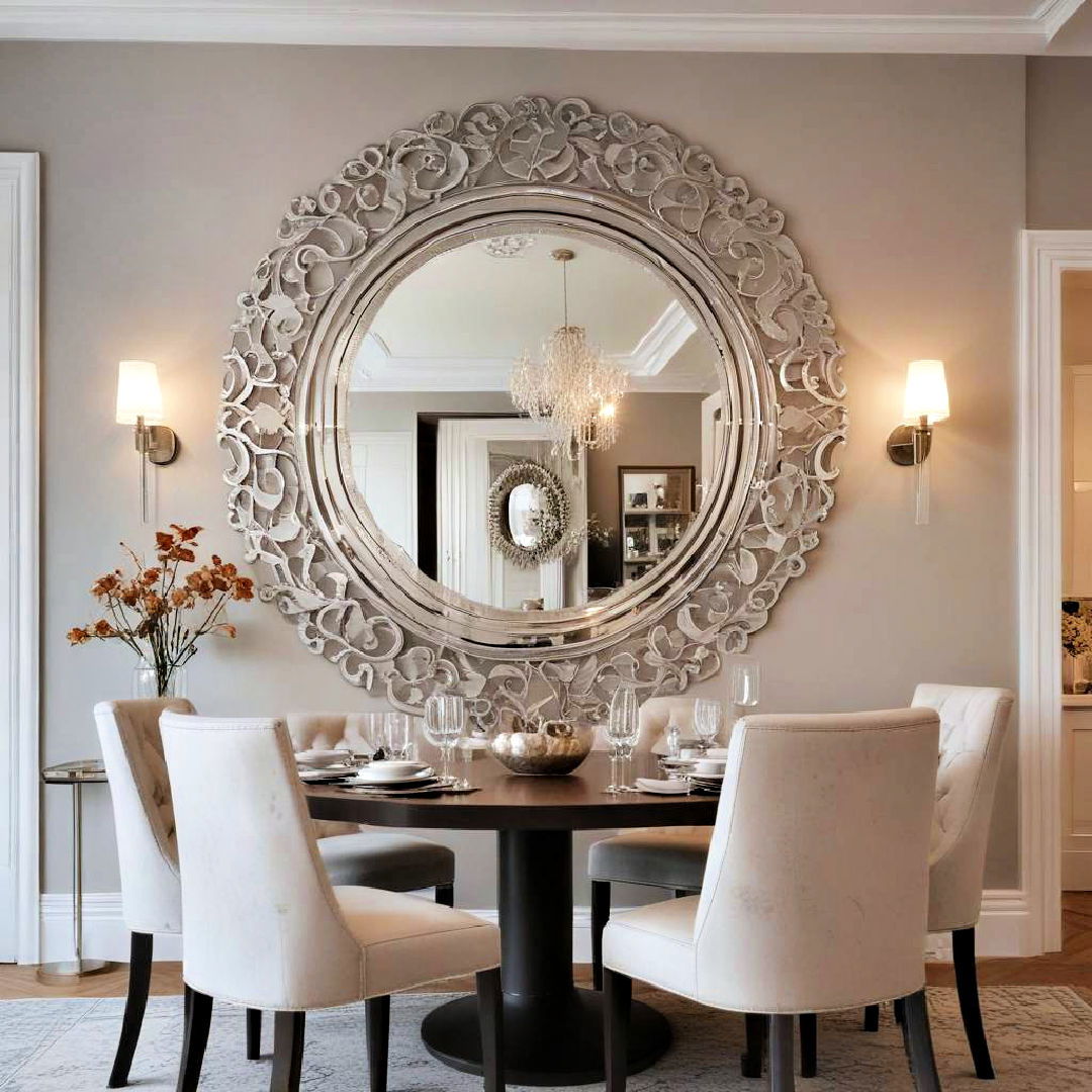 mirrors with decorative etching for artistic flair