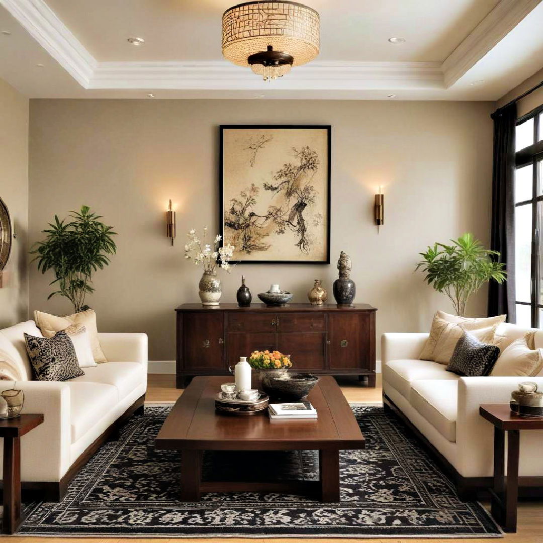 mix of modern and traditional asian elements