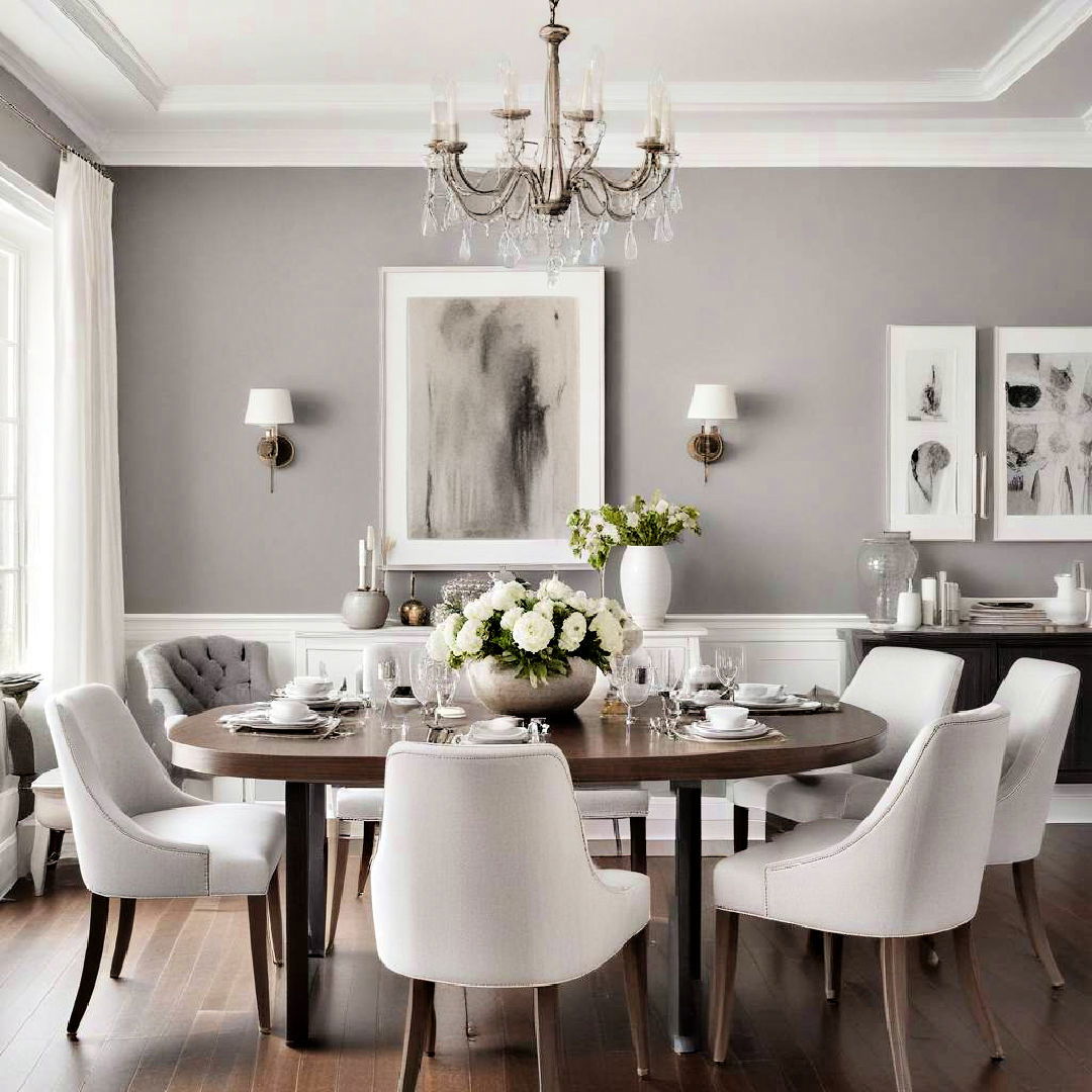 mixing gray and white for a crisp contrast