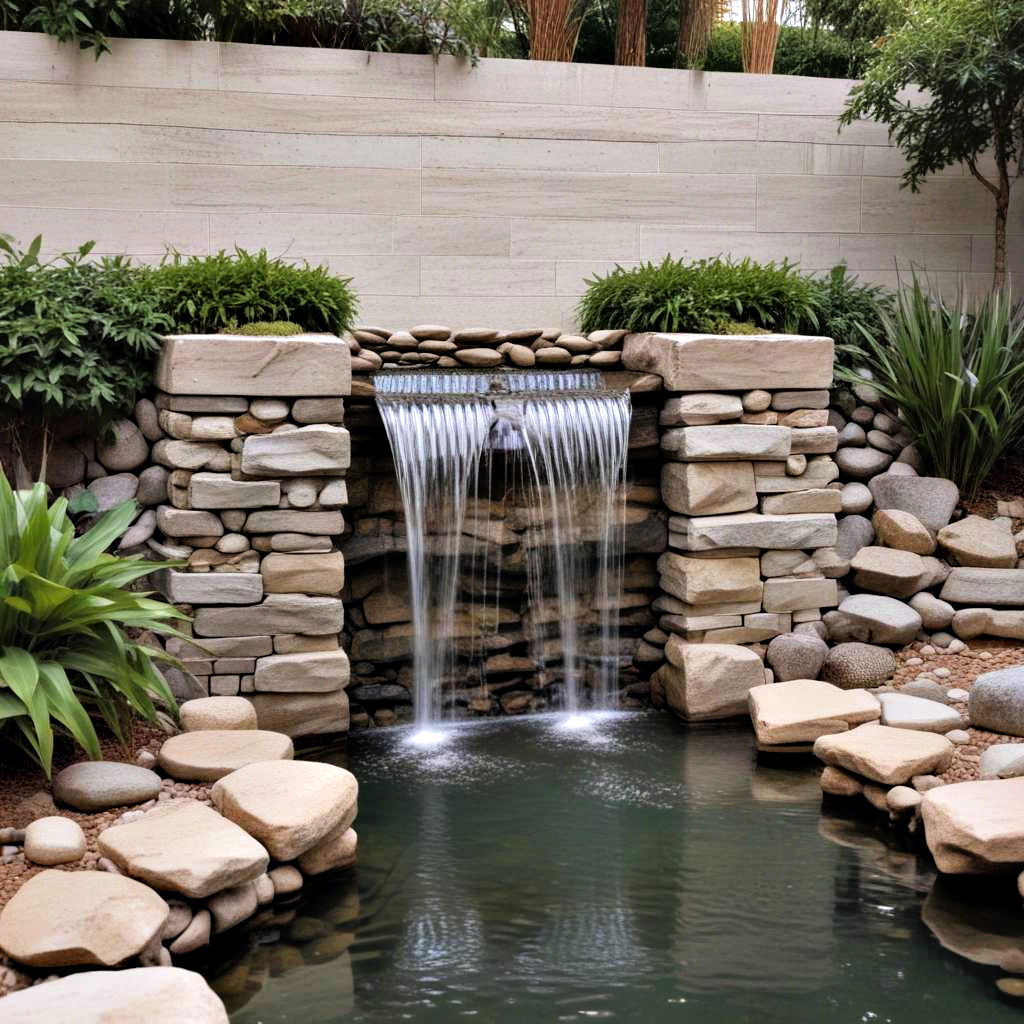 modern sleek waterfall