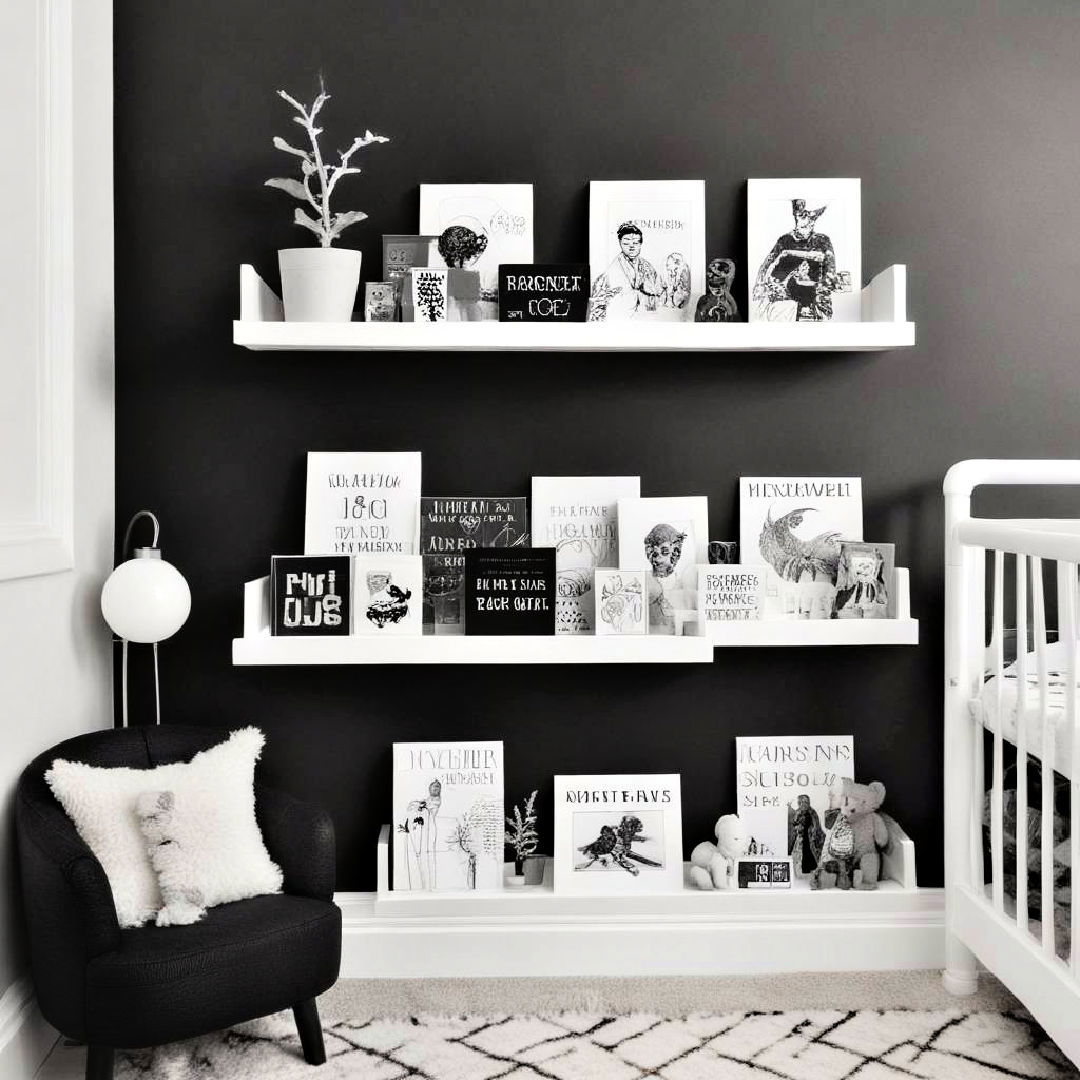 monochrome book display