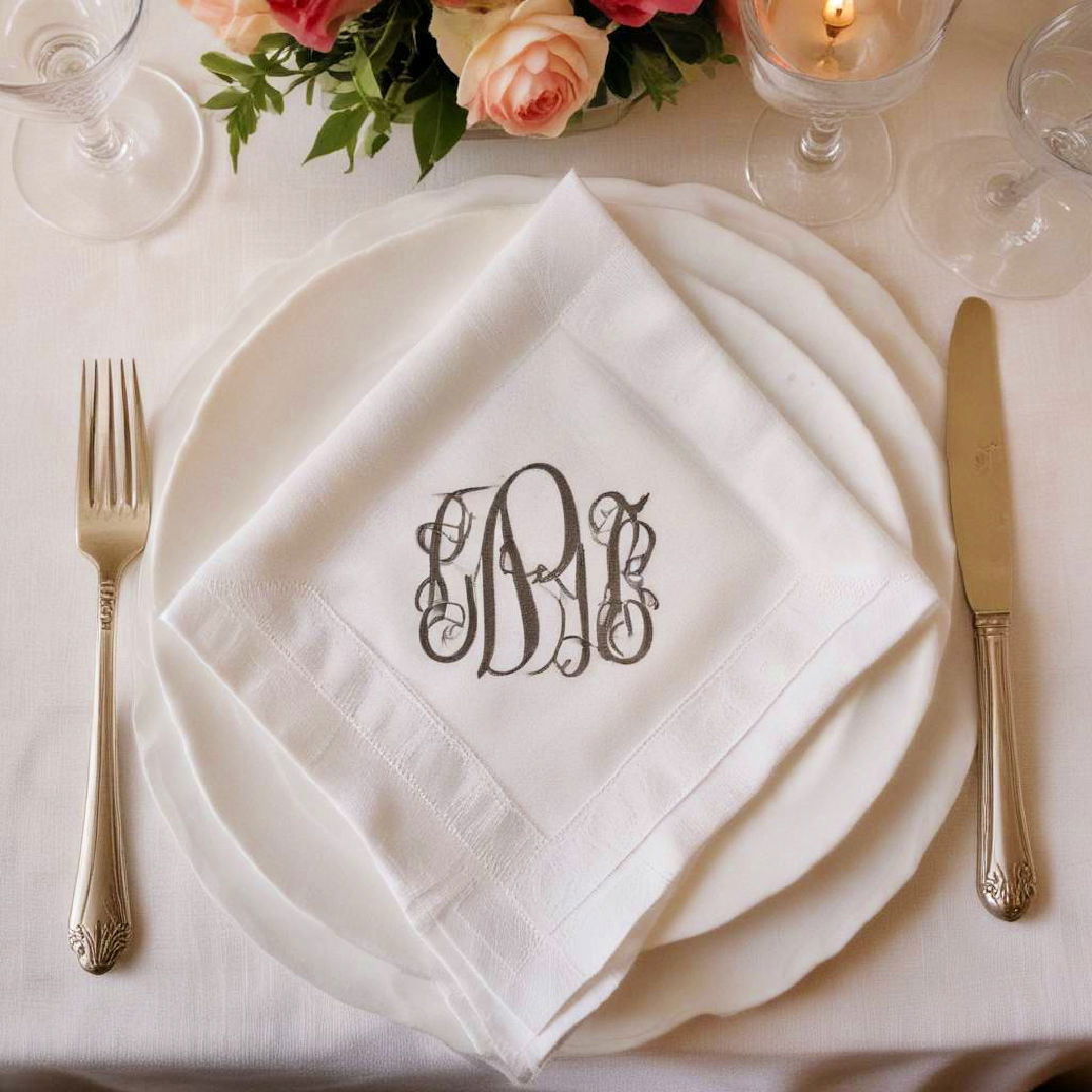 monogrammed napkins