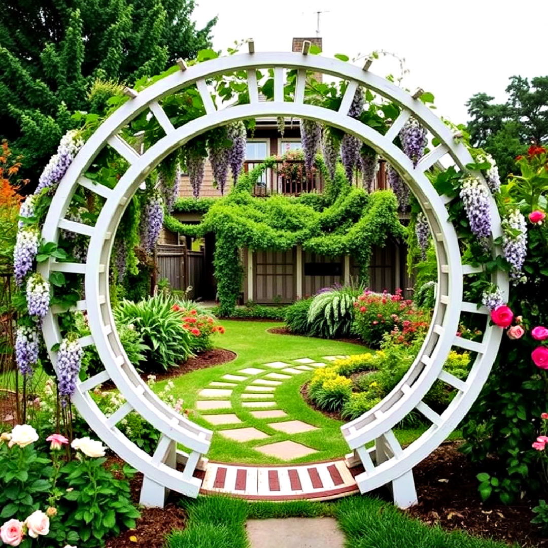 moon gate trellis for a dramatic entrance