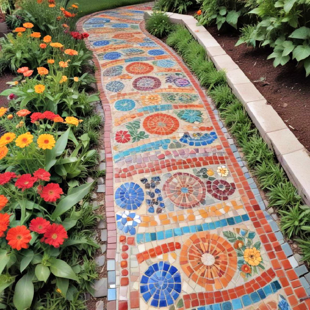 mosaic tile walkways