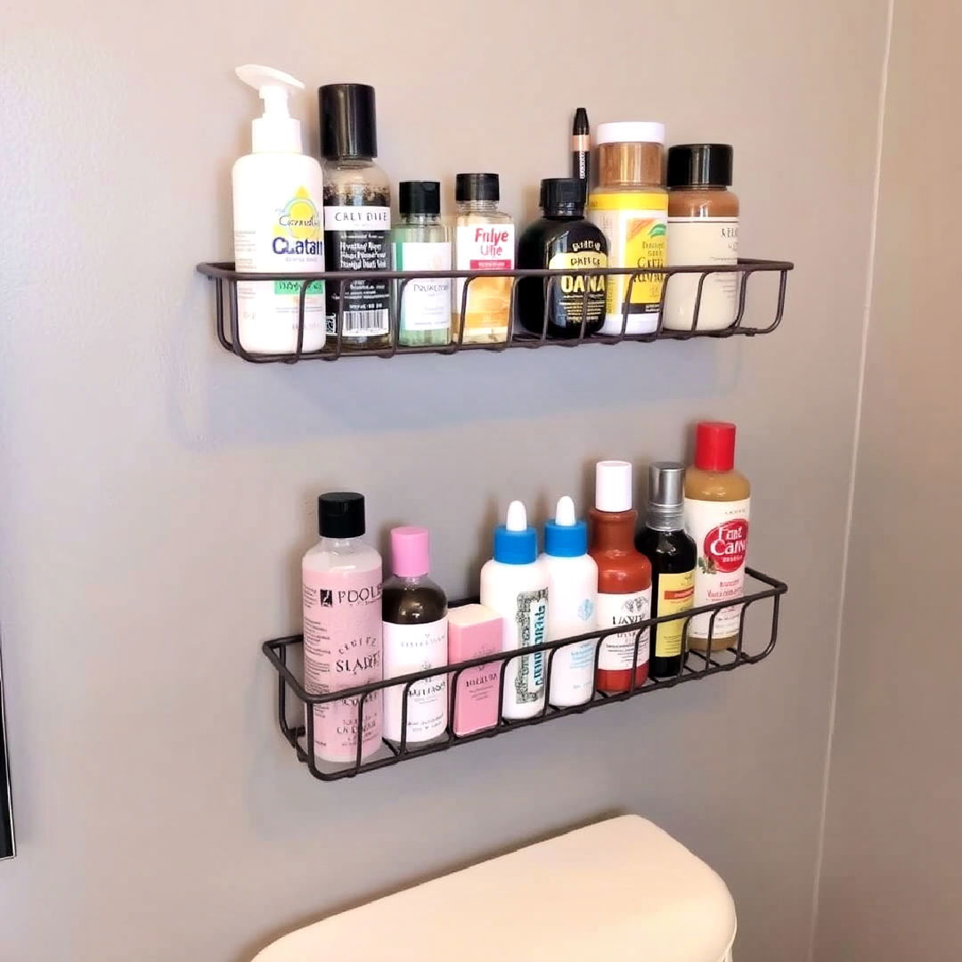 mounted spice racks for toiletries