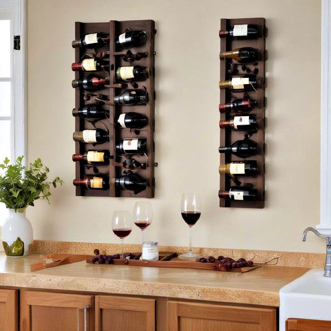 mounted wine racks