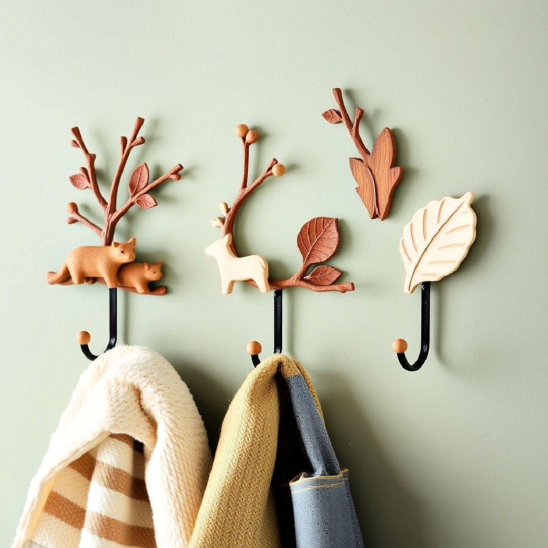 nature inspired wall hooks