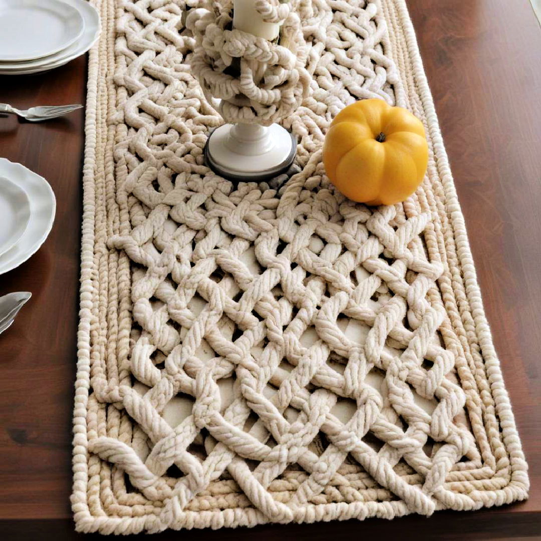 nautical rope runner table runner