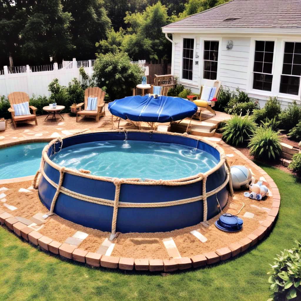 nautical themed stock tank pool