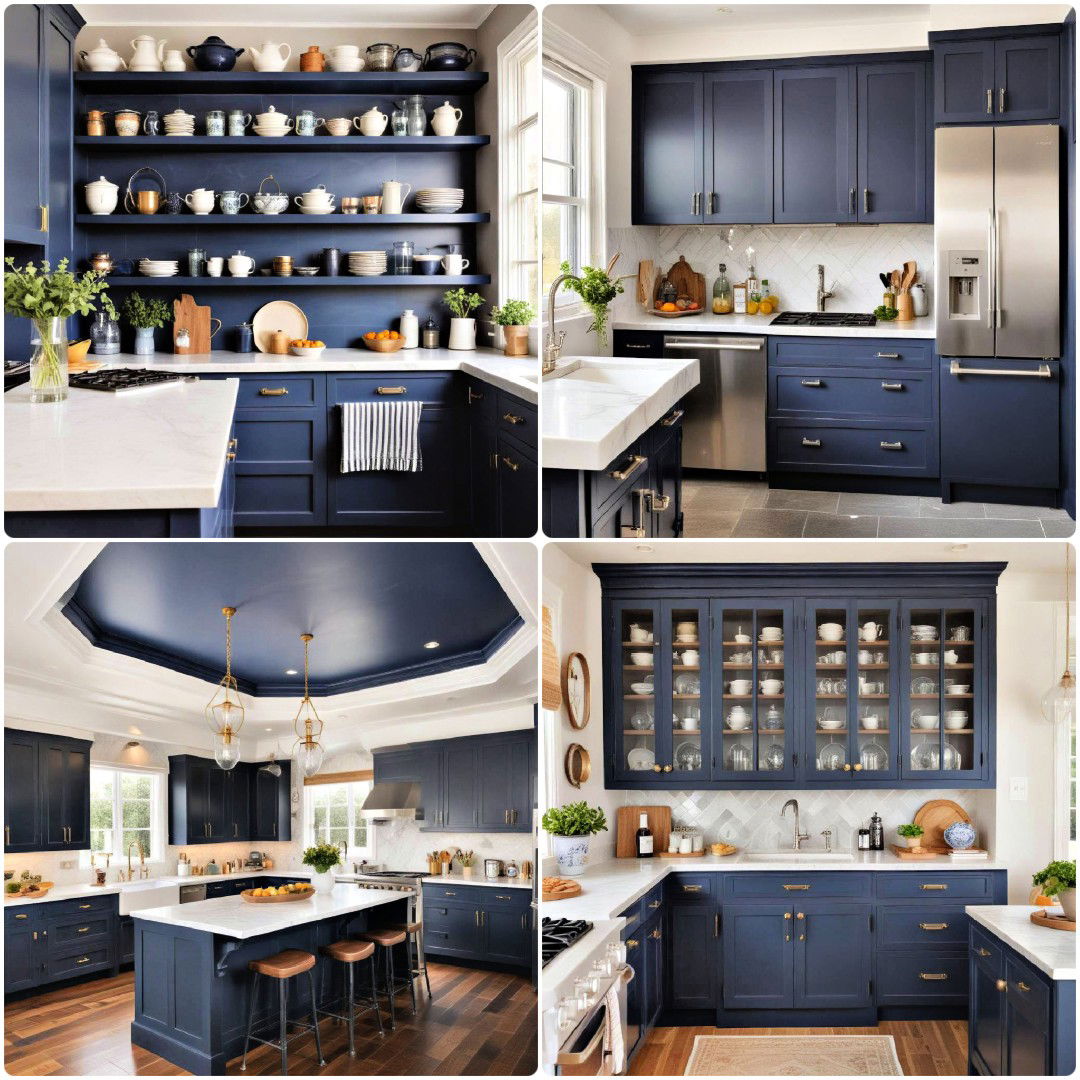 25 Navy Blue Kitchen Cabinets for A Modern Twist