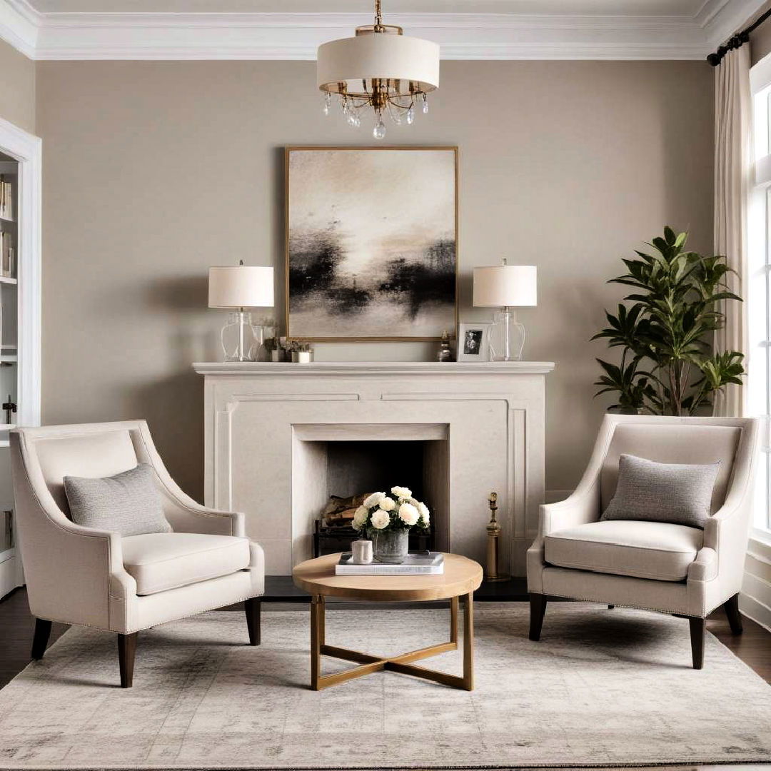 neutral accent chairs for subtle contrast