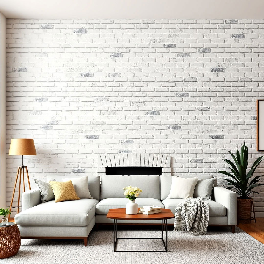 neutral brick accent wall for texture