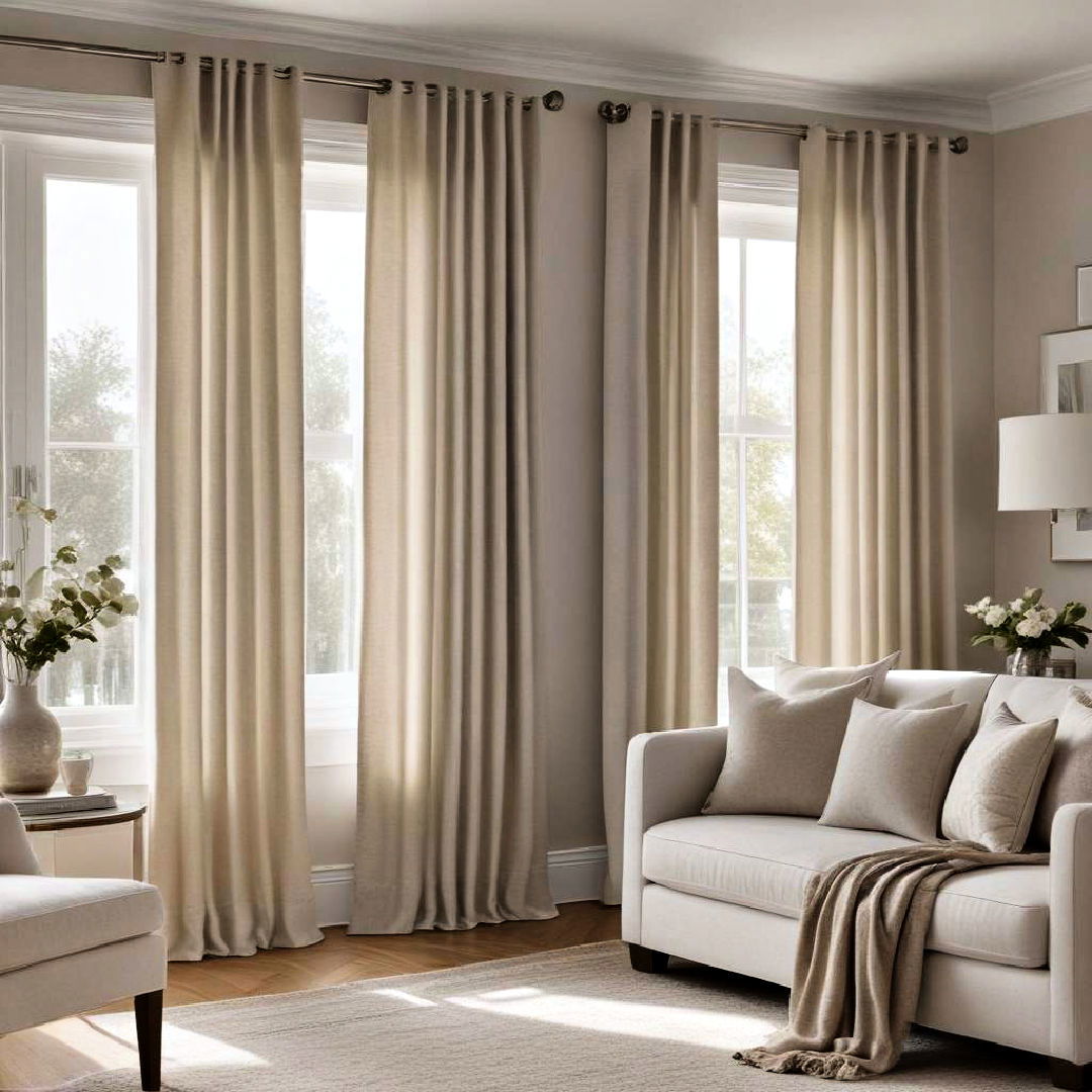 neutral curtains for a polished look