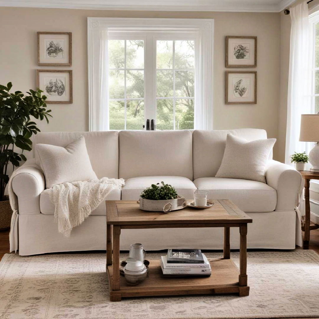 neutral sofa slipcovers for versatility