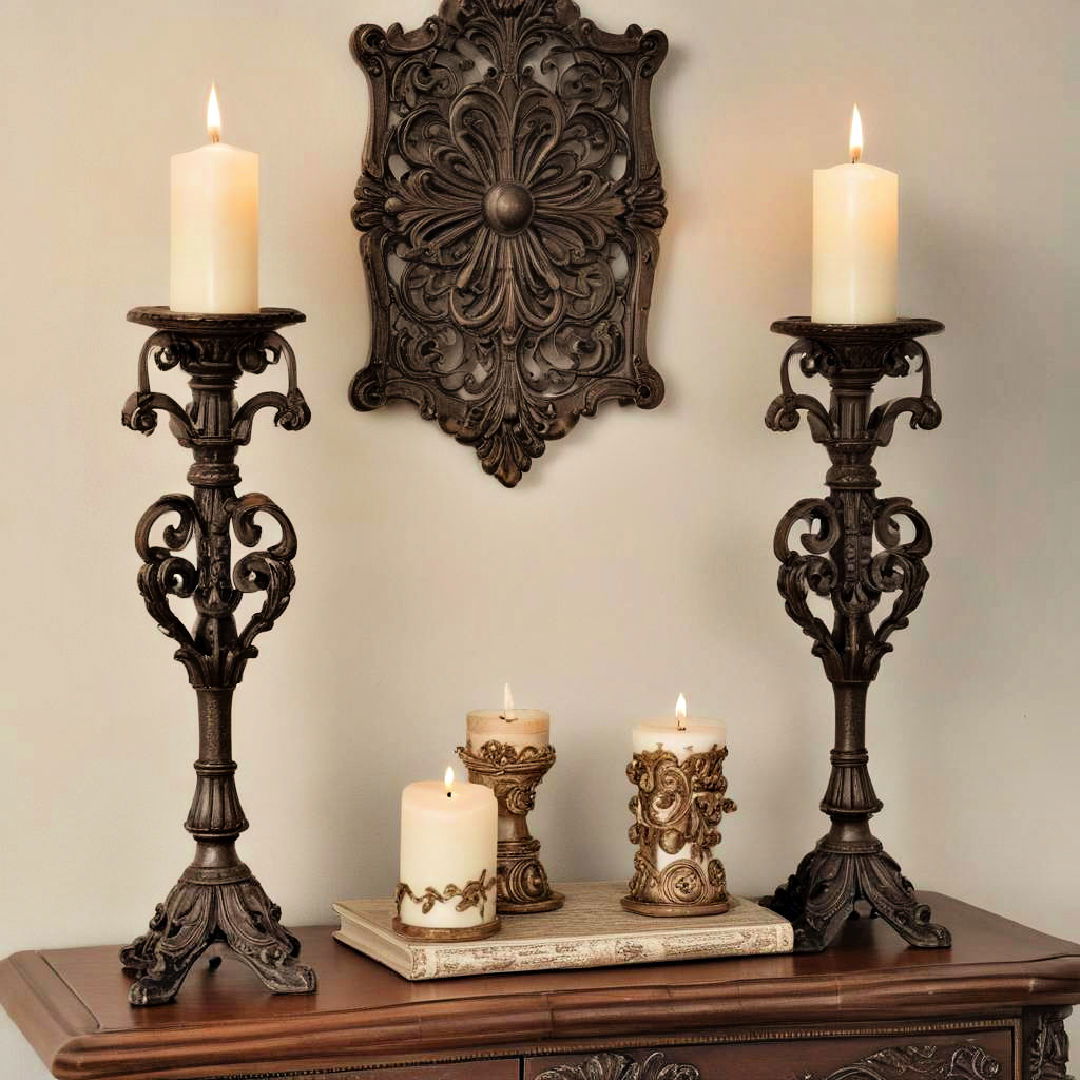 ornate candle holders