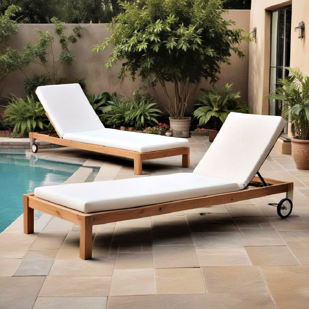 outdoor chaise lounges