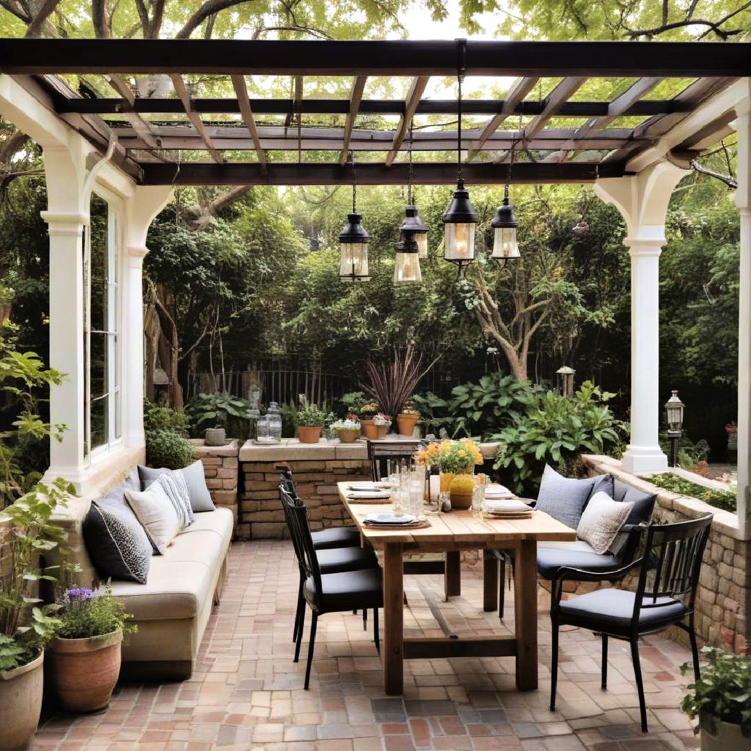 outdoor dining area