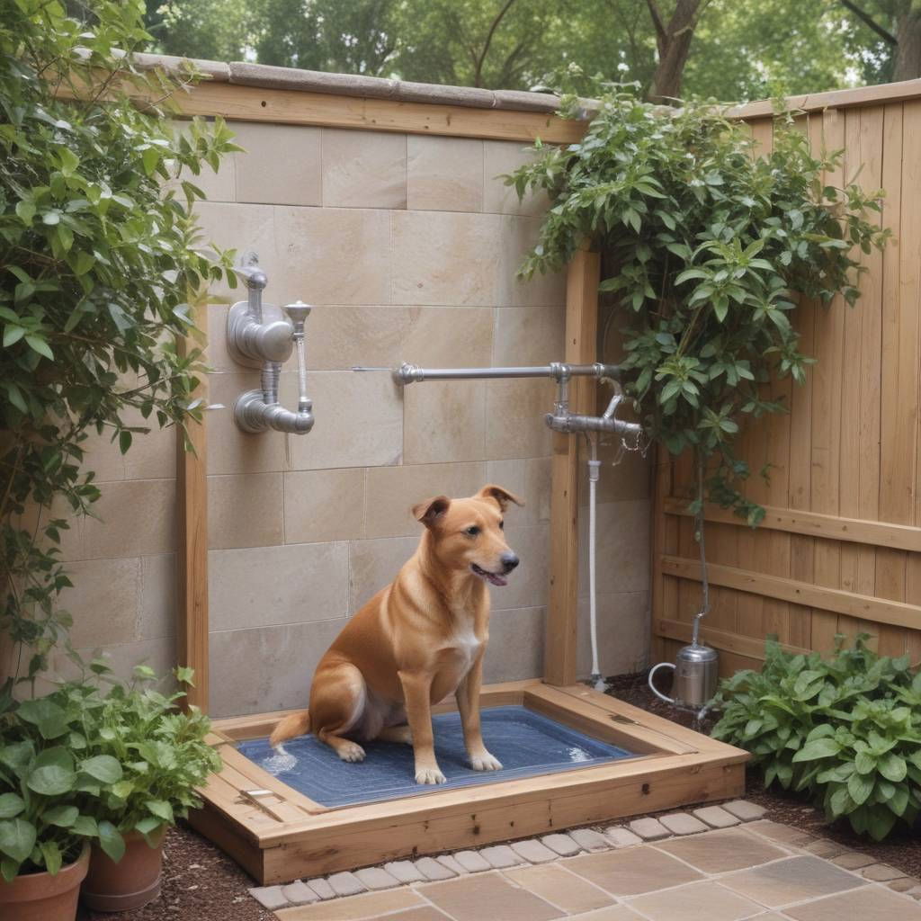 outdoor dog washing station