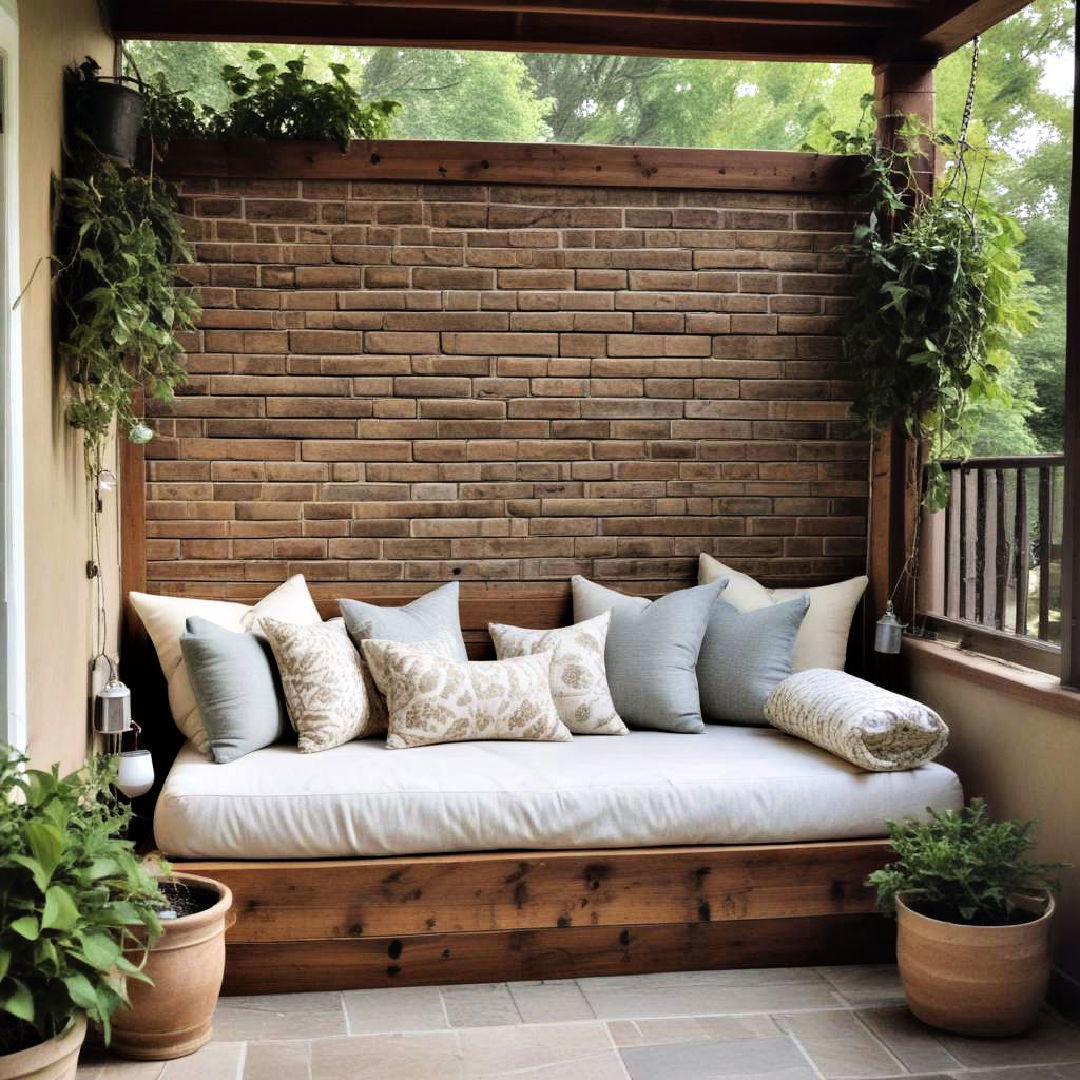 outdoor patio bed nook