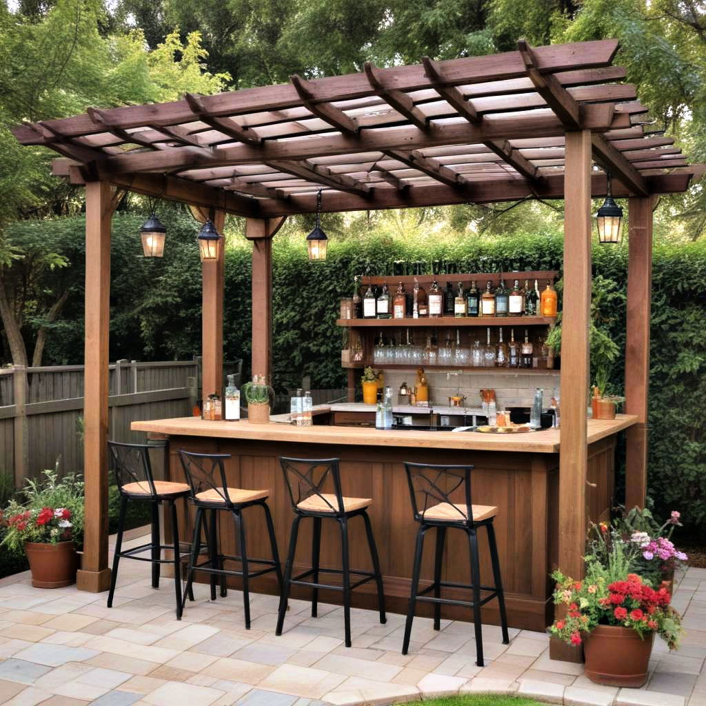outdoor pergola bar