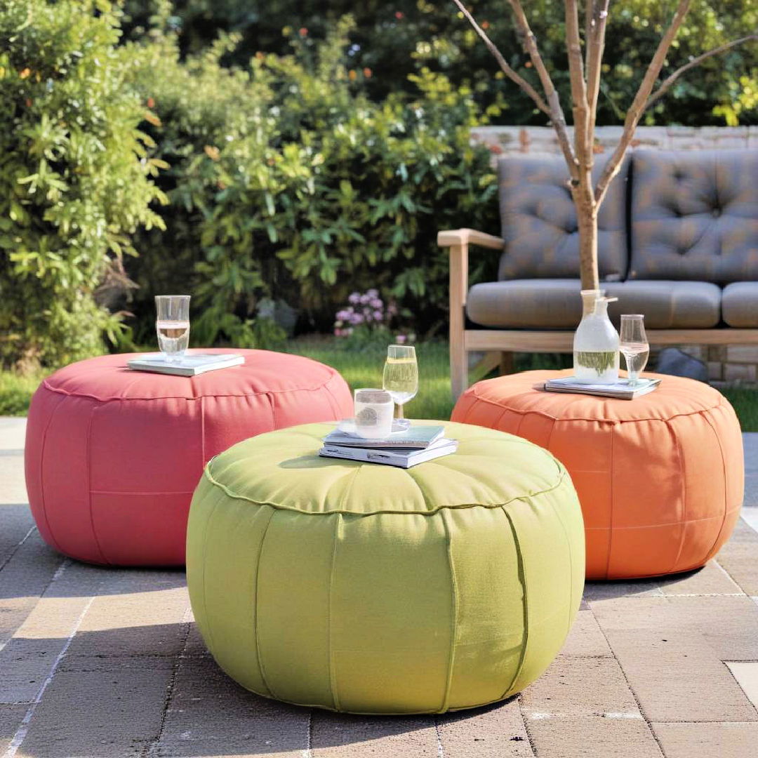 outdoor poufs