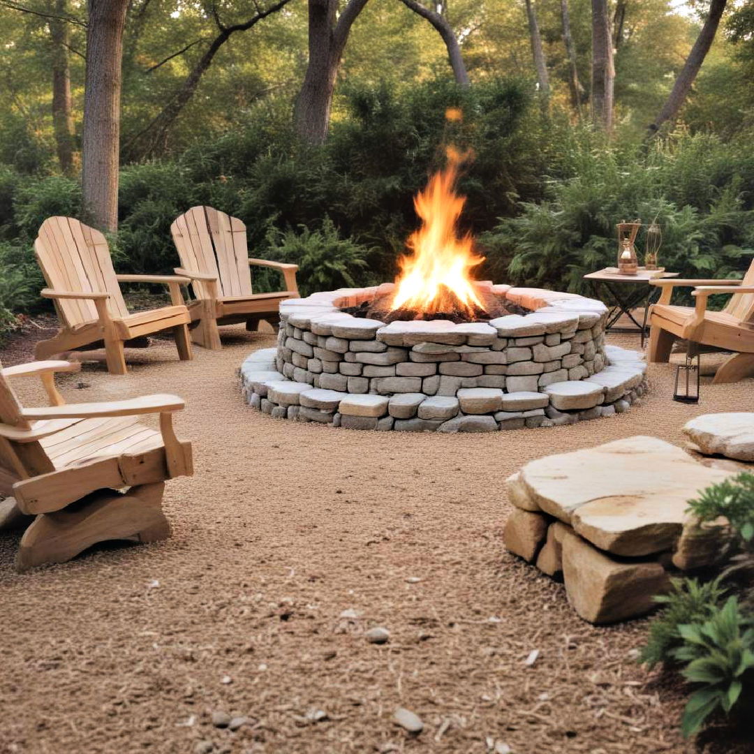 outdoor stone fire pit