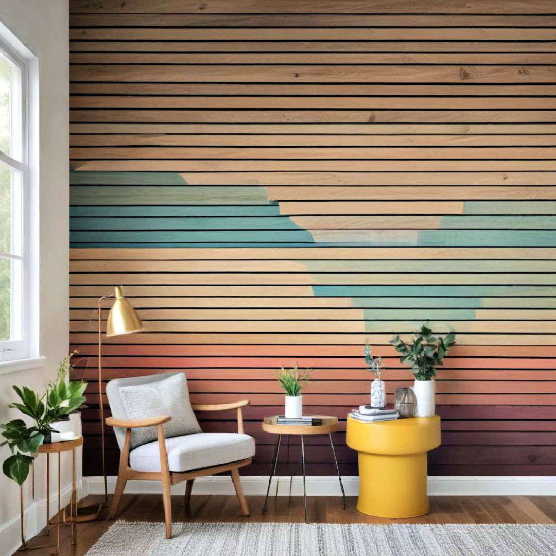 painted wood slats