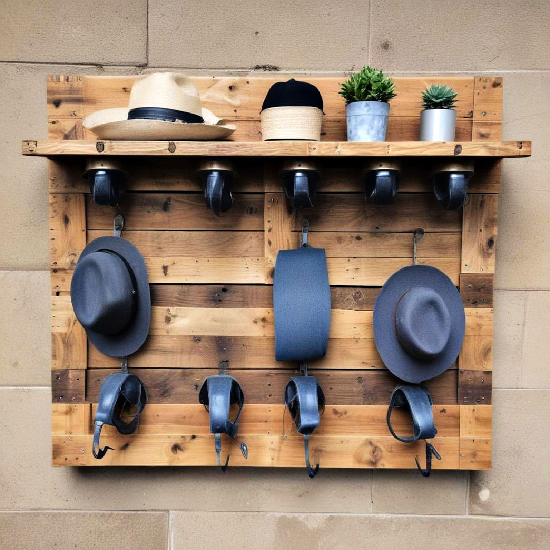 pallet hat rack