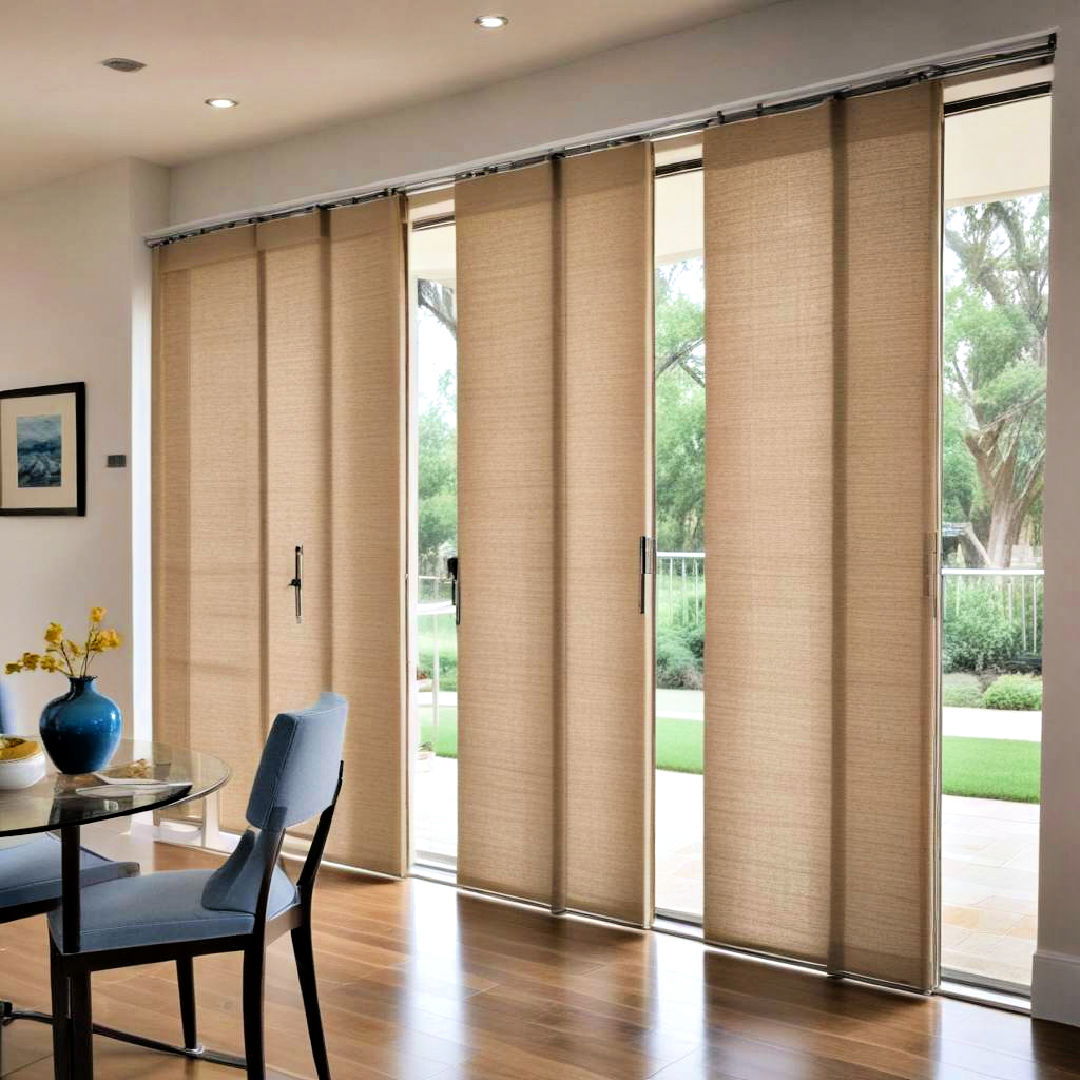 panel track blinds for sliding doors