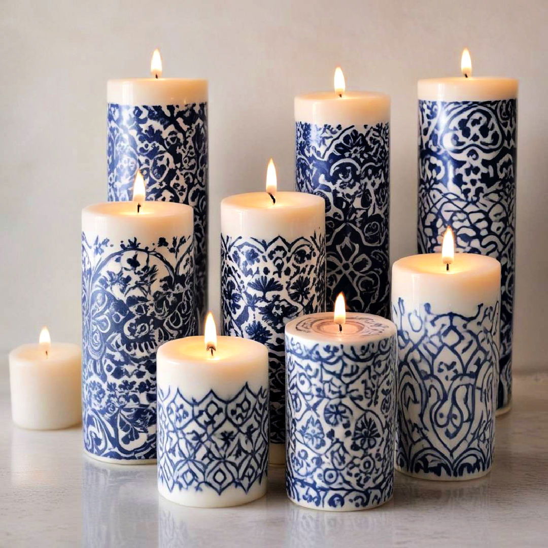 patterned candles