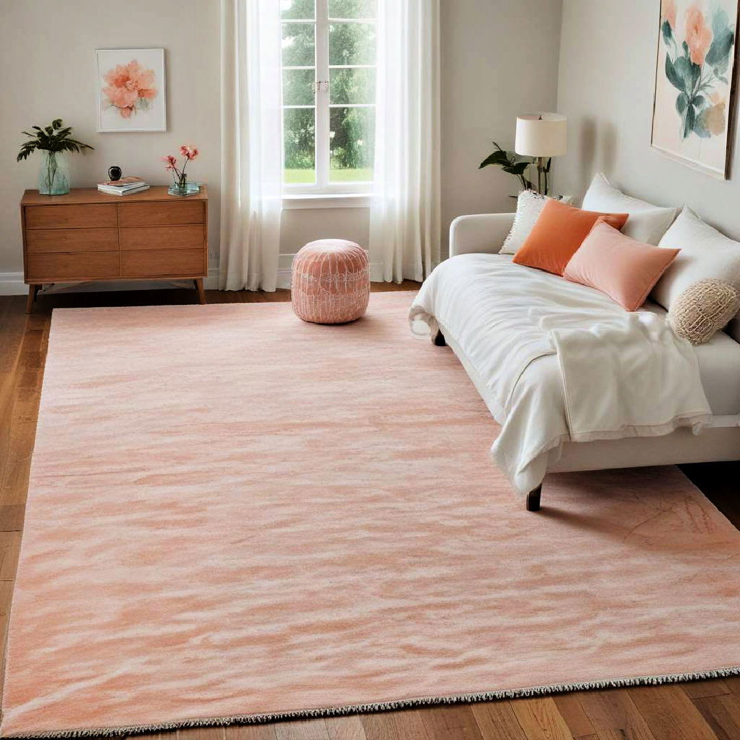 peach rug for a subtle pop