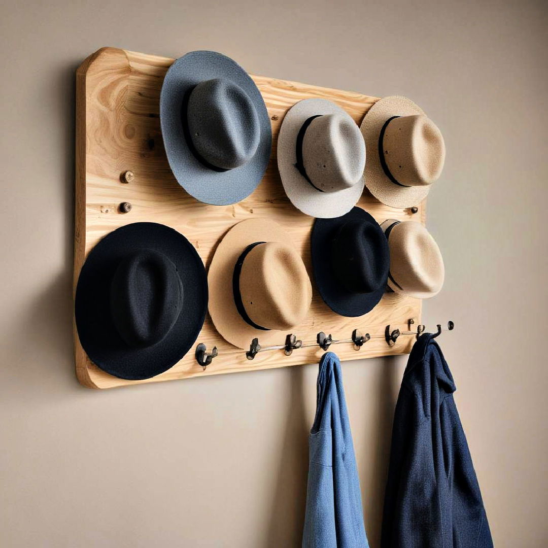 peg rail hat rack