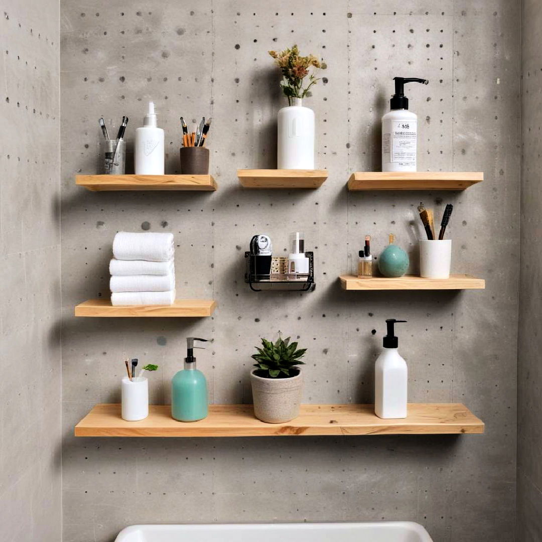 pegboard shelves