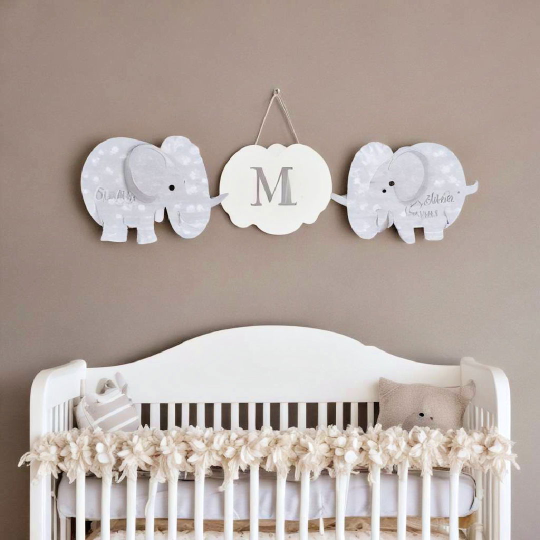 personalized elephant name sign