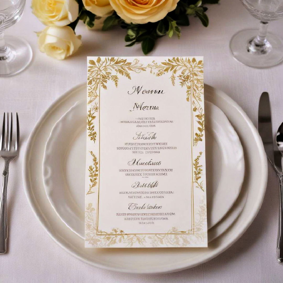 personalized menu cards