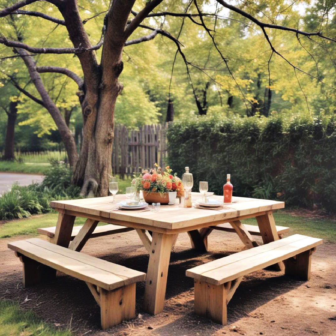 picnic tables