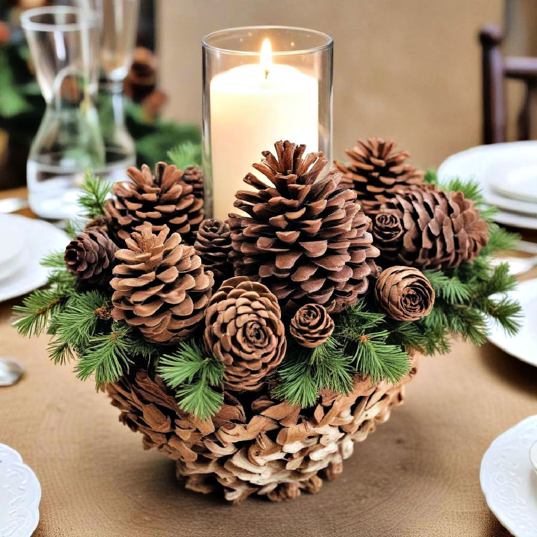 pine cone centerpieces