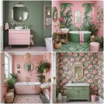 pink and green bathroom design ideas